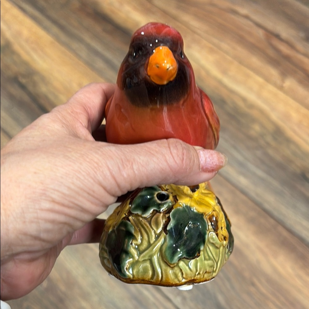 Ceramic Red Bird Figurine